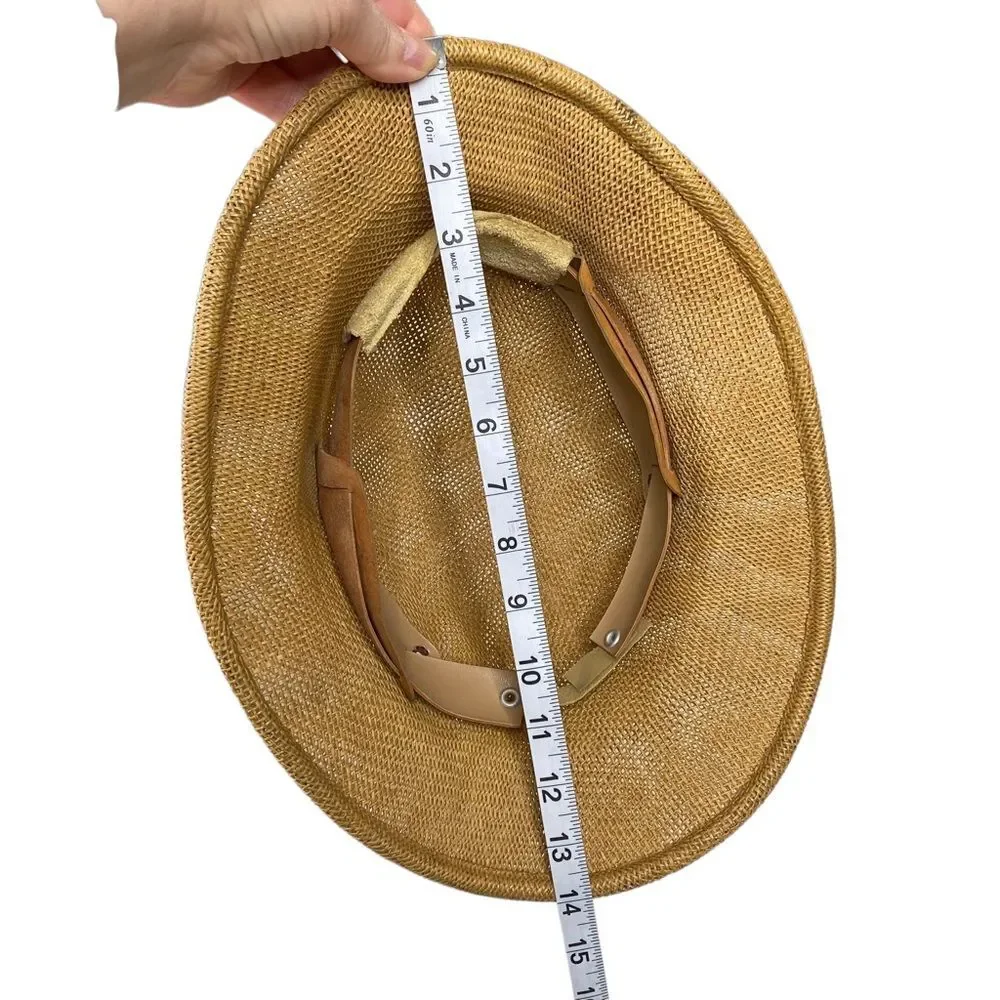 Vintage Brookstone Woven Safari Hat